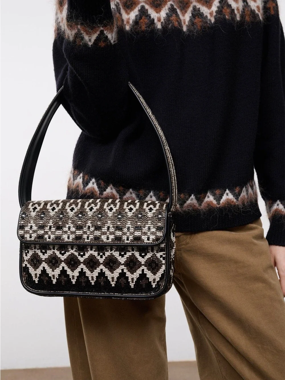 STAUD Tommy Beaded Shoulder Bag - Zermatt